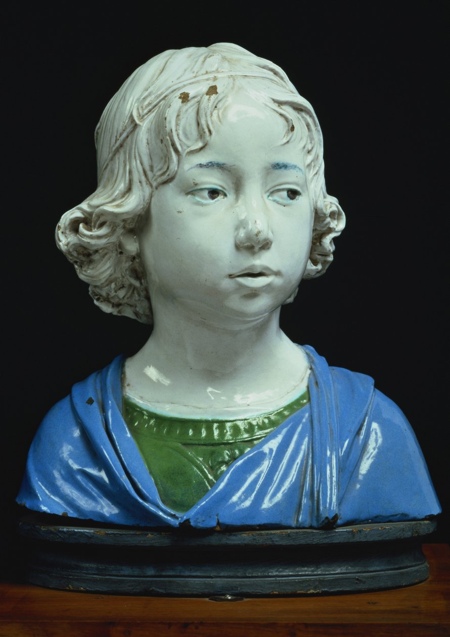 Busto di un ragazzo (terracotta smaltata) da Andrea Della Robbia