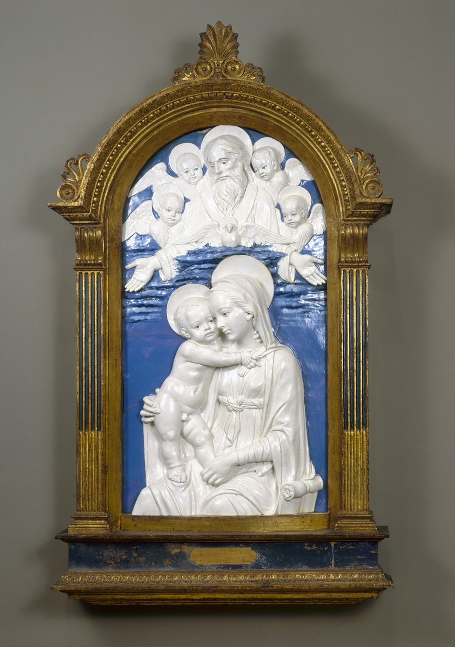 Madonna col Bambino con Dio Padre e Cherubini, 1480-90 da Andrea Della Robbia