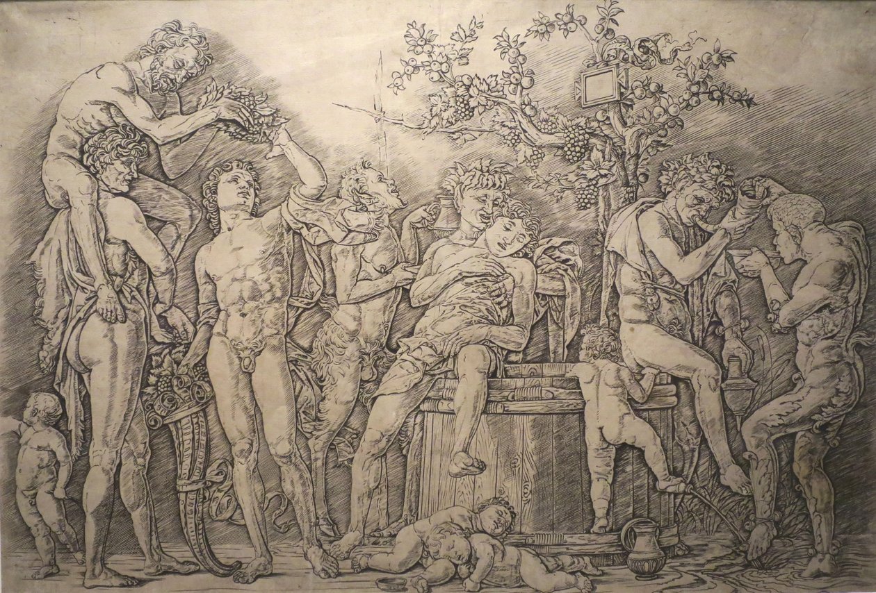 Baccanale con torchio da vino da Andrea Mantegna
