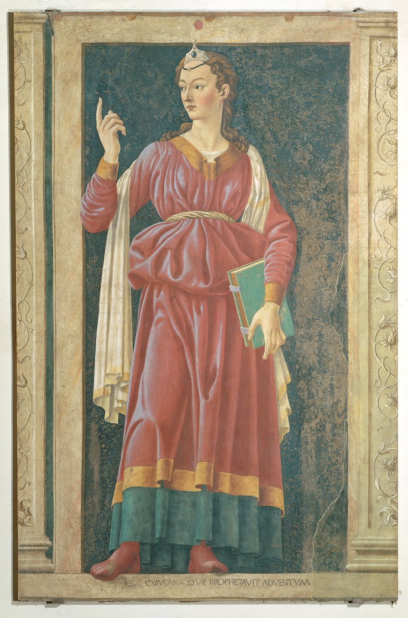 La Sibilla Cumana, dalla serie Villa Carducci di uomini e donne famosi, c.1450 da Andrea del Castagno