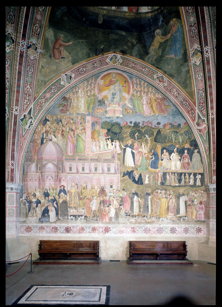 La Chiesa Militante e Trionfante, nella Cappella Spagnola, c.1369 da Andrea di Bonaiuto
