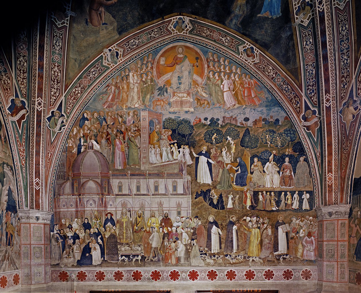 La Chiesa Militante e Trionfante, nella Cappella Spagnola, c.1369 da Andrea di Bonaiuto