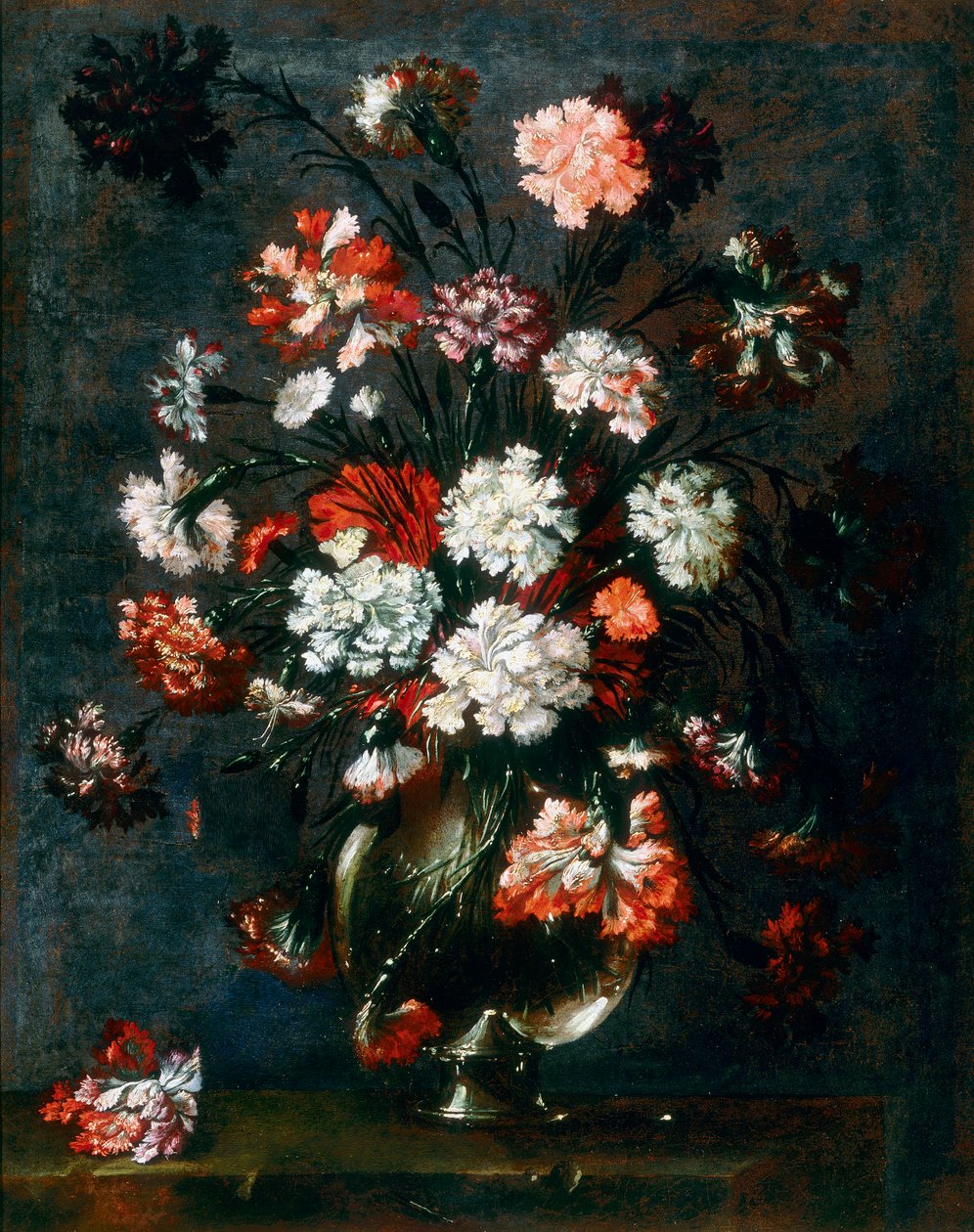 Vaso di vetro con un mazzo di garofani da Andrea the Elder Scacciati