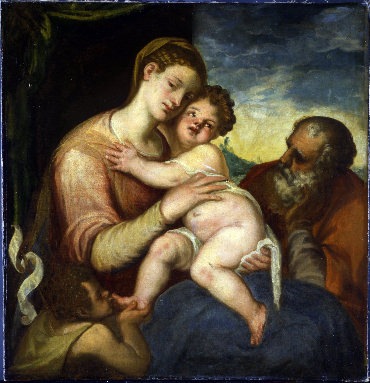 La Sacra Famiglia con Giovanni Battista da Andrea Schiavone