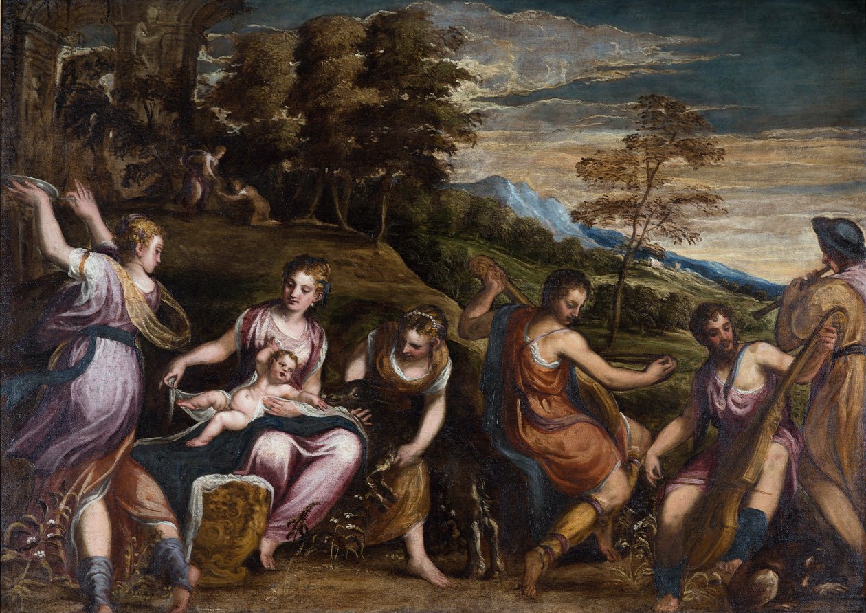 Infanzia di Giove da Andrea Schiavone