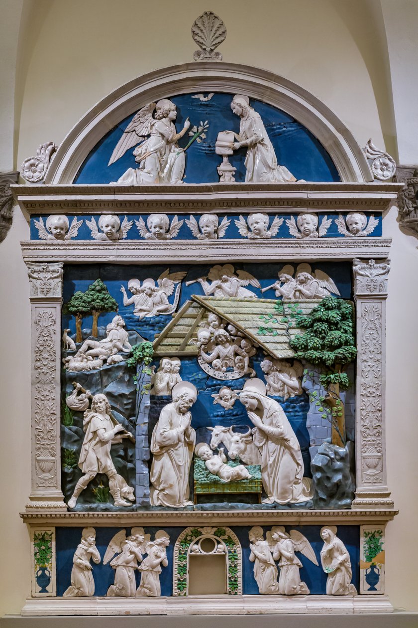 Natività, Adorazione dei pastori e Annunciazione da Andrea (workshop of) Della Robbia