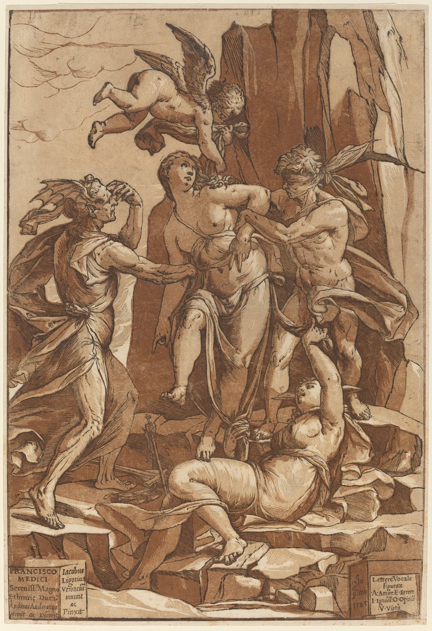 Allegoria della Virtù, 1585 da Andrea Andreani