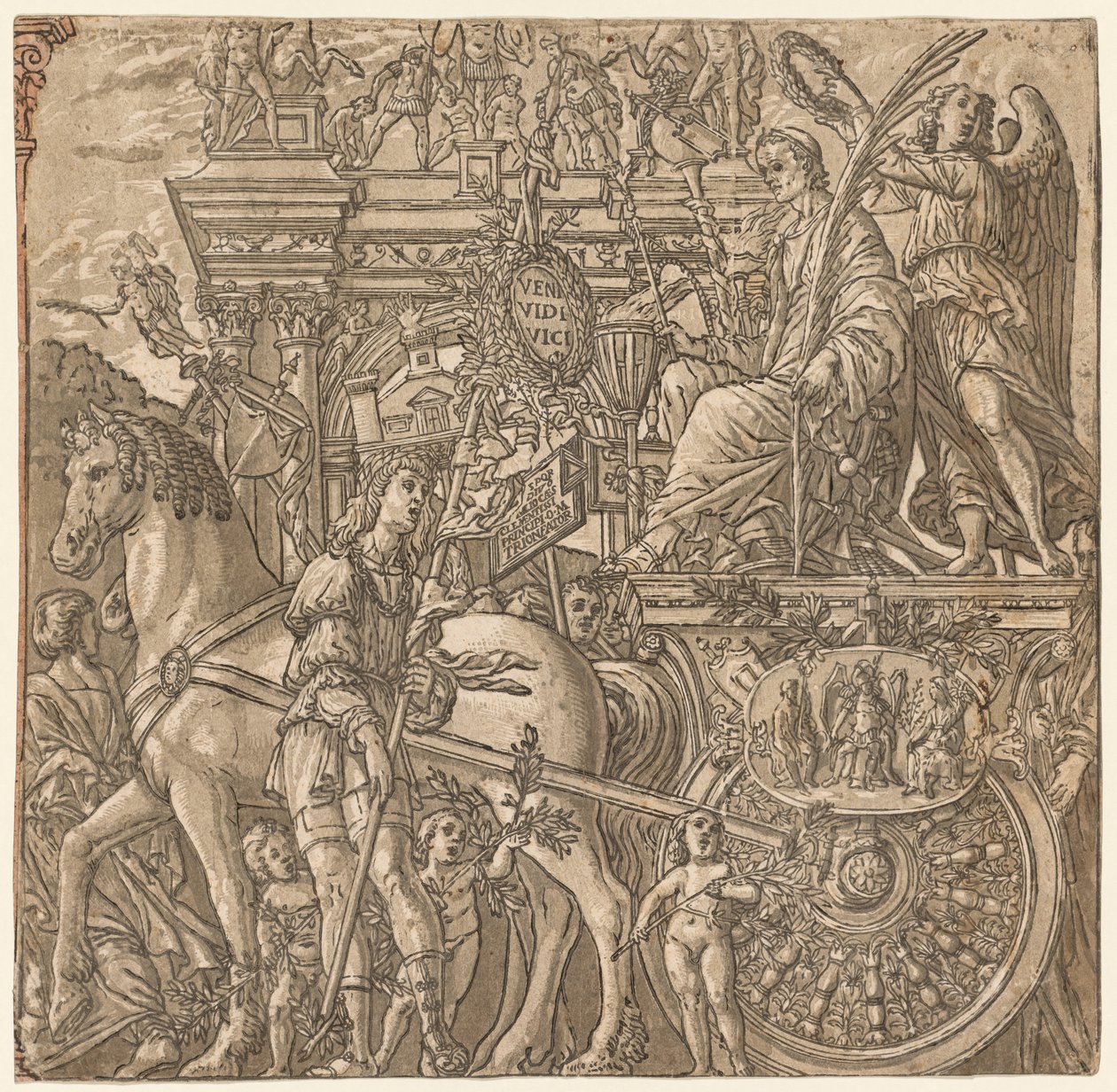 Il trionfo di Giulio Cesare: Cesare trionfante da Andrea Andreani