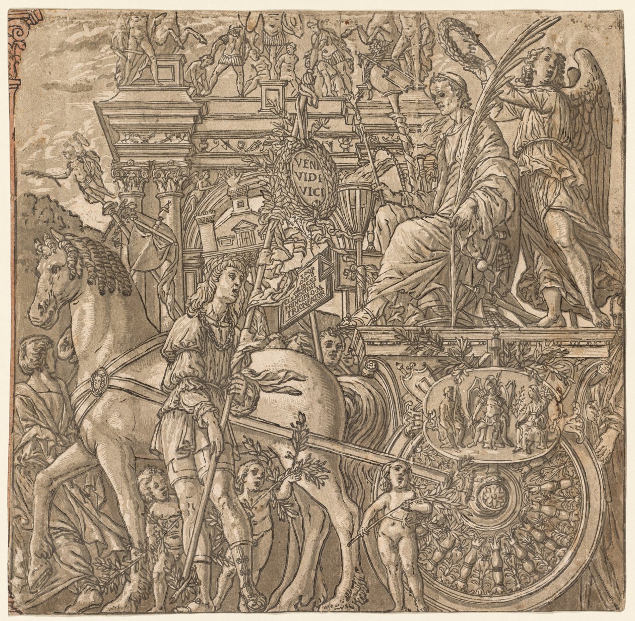 Il trionfo di Giulio Cesare: Cesare trionfante da Andrea Andreani