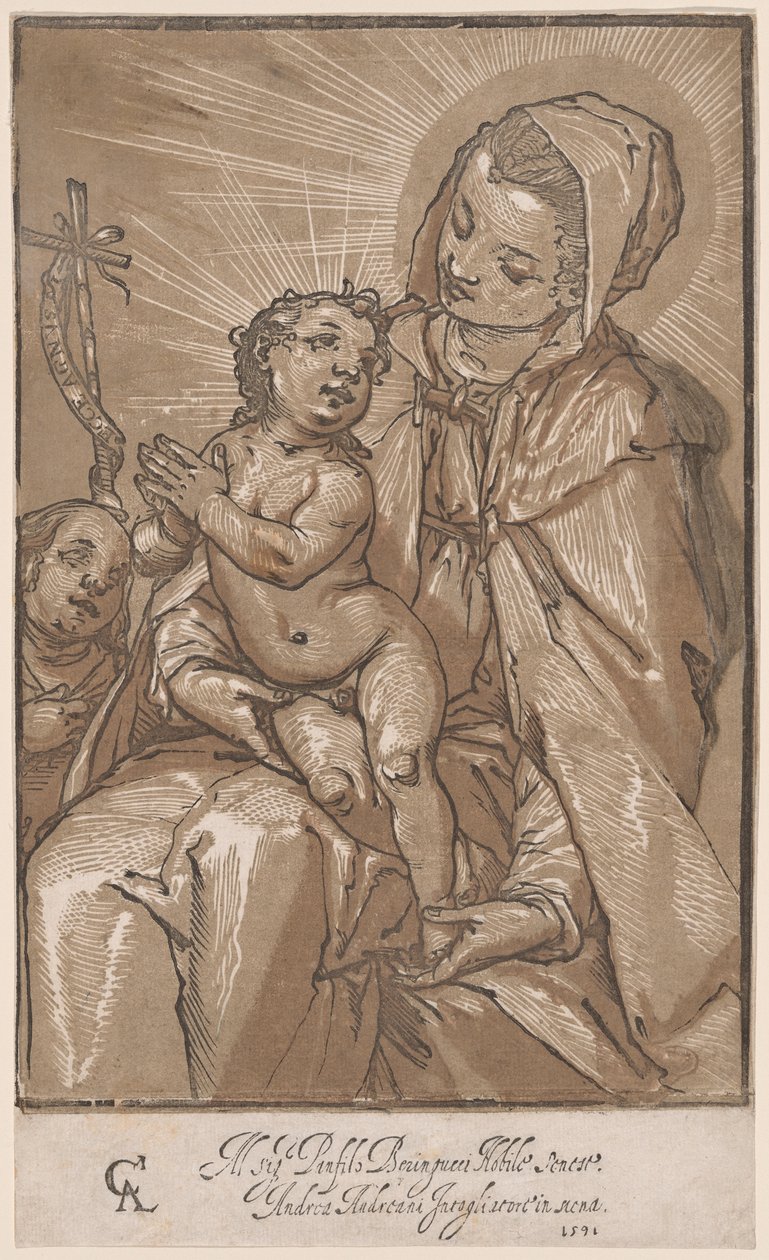 La Vergine con il Bambino e San Giovanni Battista da Andrea Andreani