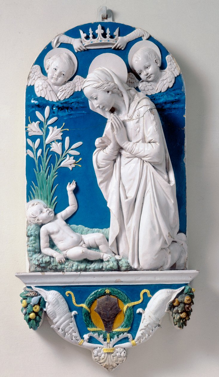 Madonna dei Gigli, Adorazione del Bambino da Andrea Della Robbia