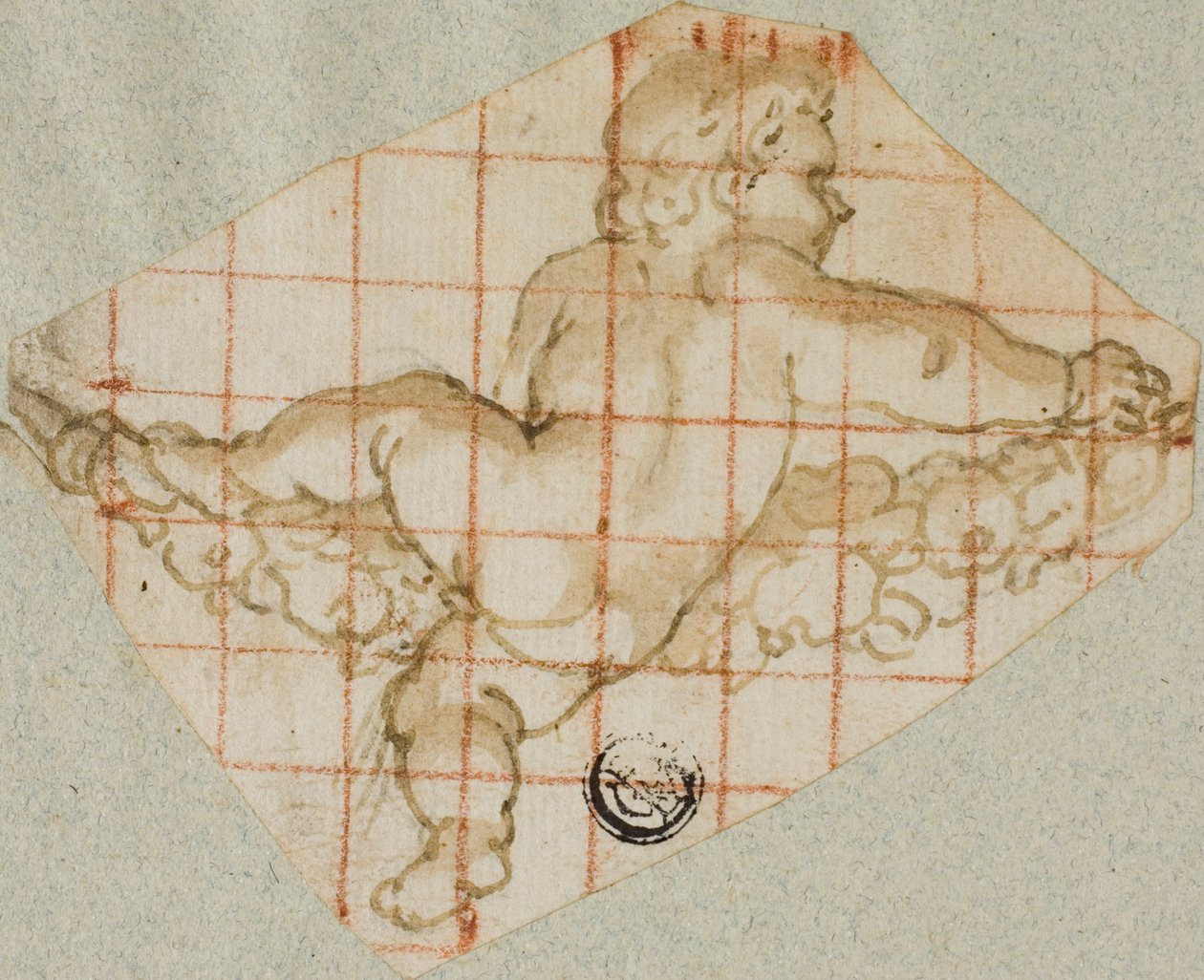 Putto con ghirlanda da Andrea Lilio