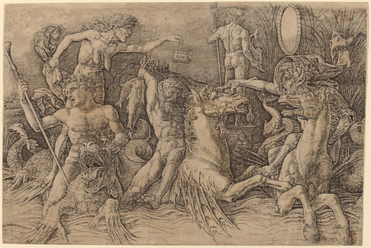 Battaglia degli dei del mare (metà sinistra) da Andrea Mantegna