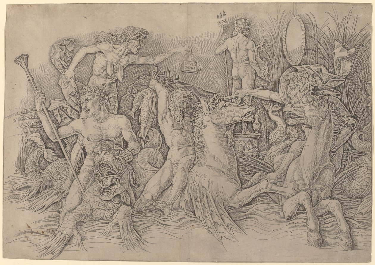 Battaglia degli dei del mare (metà sinistra) da Andrea Mantegna