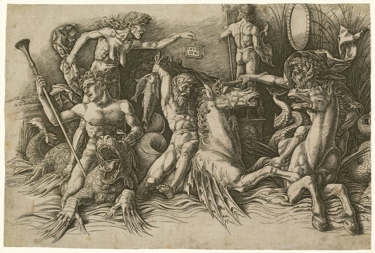 Battaglia degli dei del mare (metà sinistra) da Andrea Mantegna