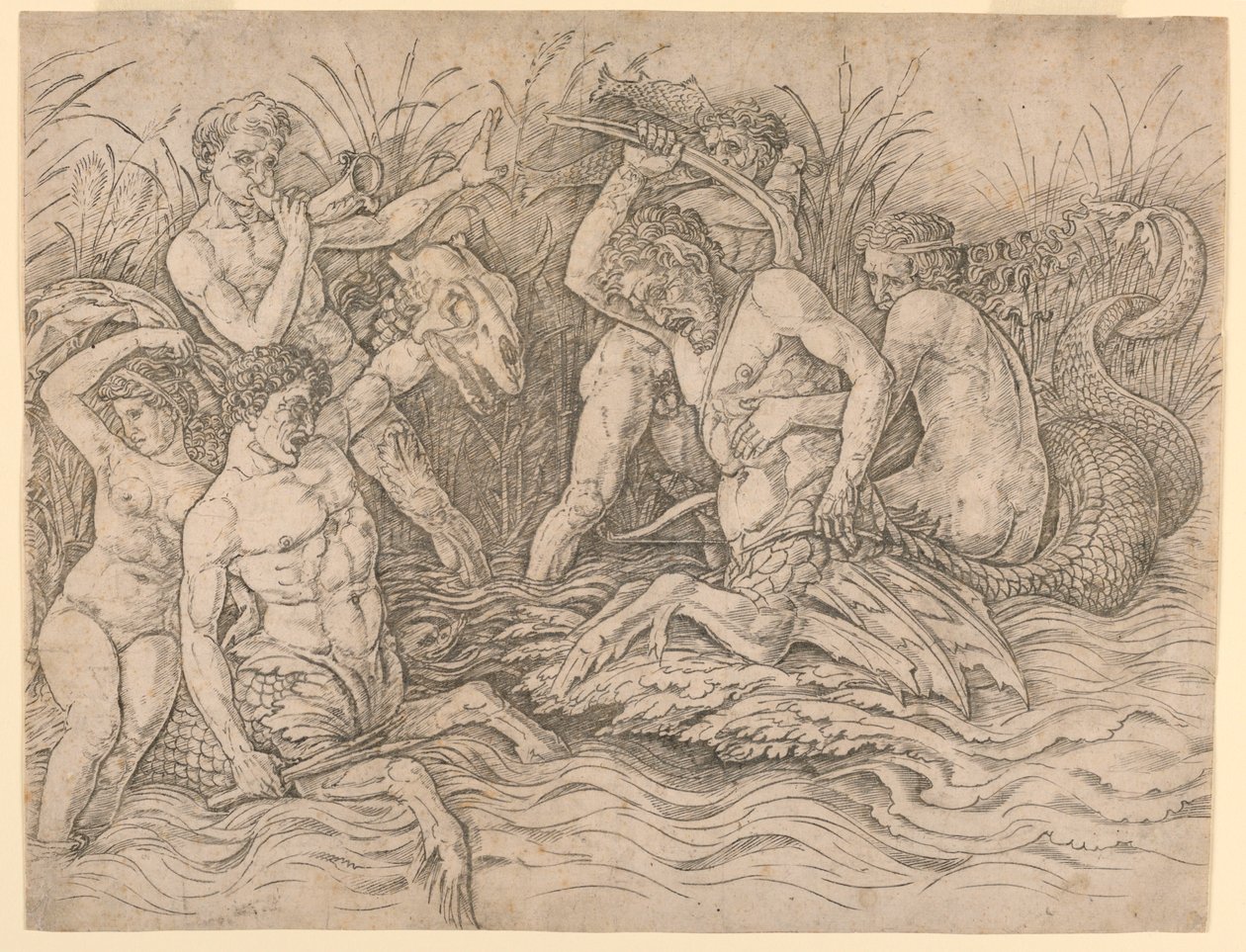 Battaglia degli Dei del Mare, metà destra da Andrea Mantegna