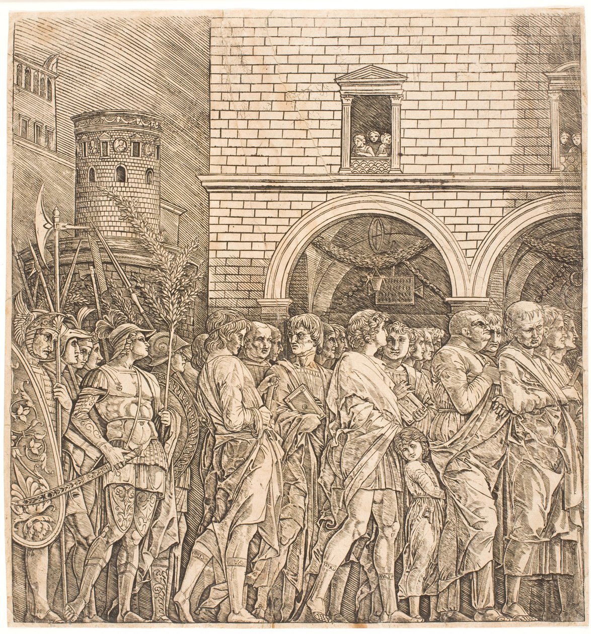 Il senato romano segue un trionfo da Andrea Mantegna