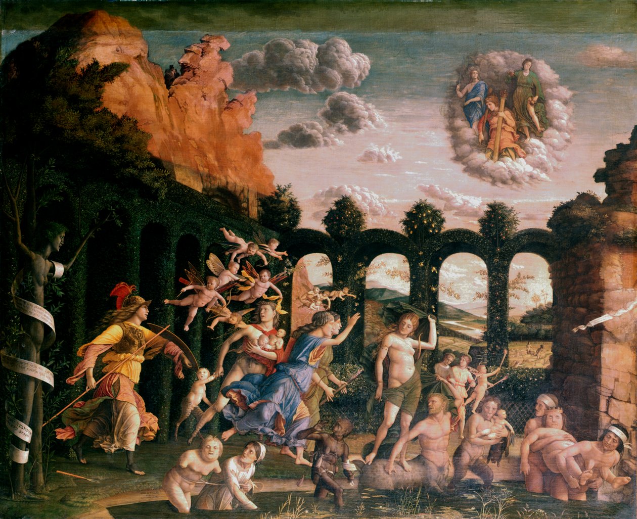 Minerva che caccia i vizi dal giardino della virtù, c. 1502 da Andrea Mantegna
