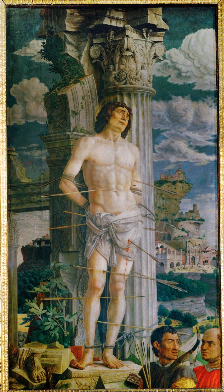 San Sebastiano, dipinto per i Gonzaga di Mantova ... da Andrea Mantegna