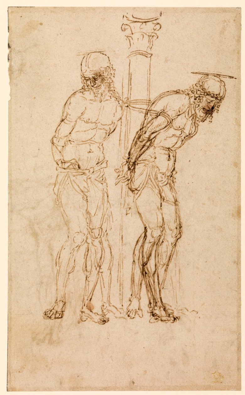 Studi per Cristo alla colonna (recto), c.1460-65 da Andrea Mantegna