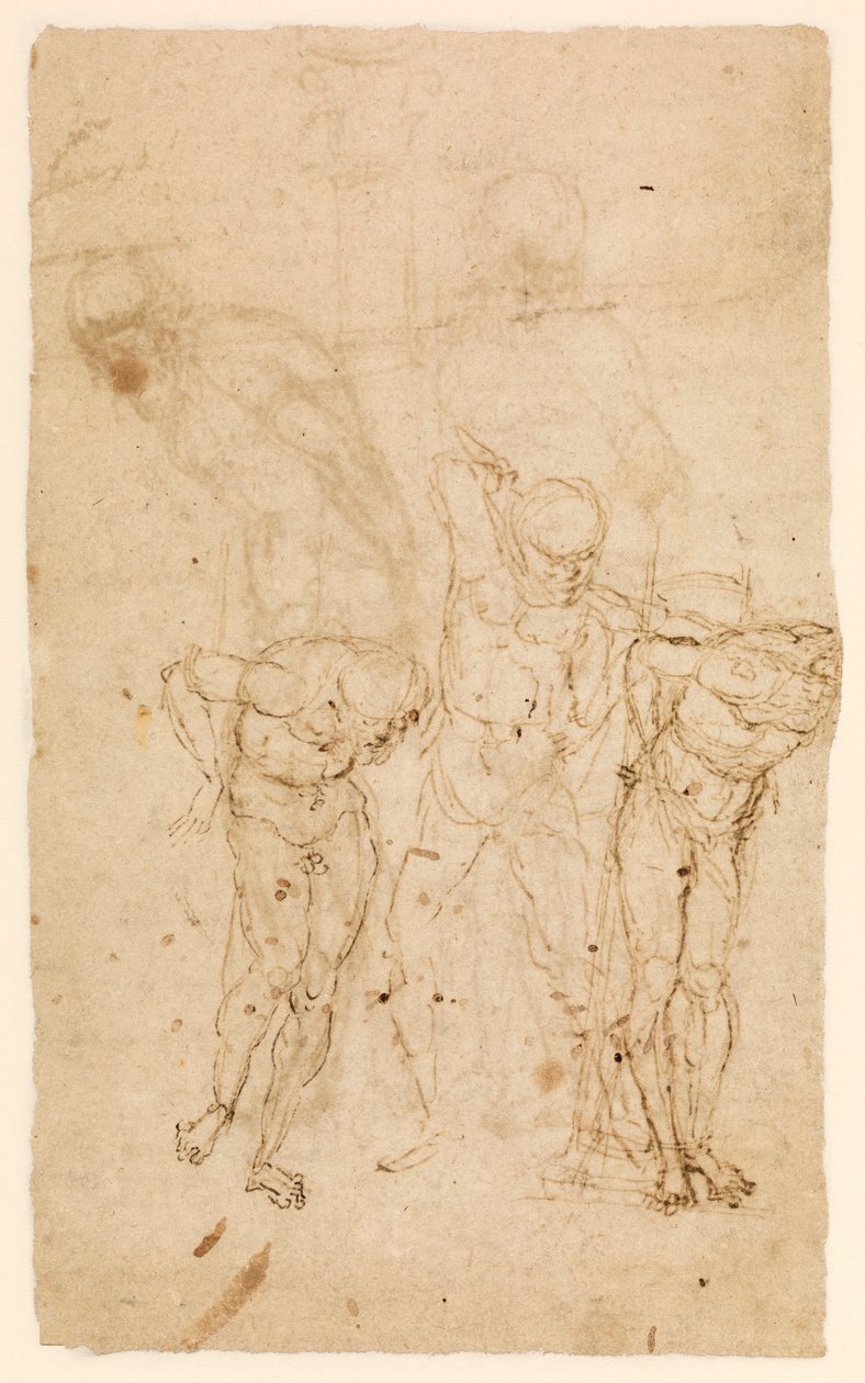 Studi per Cristo alla colonna (verso), c.1460-65 da Andrea Mantegna