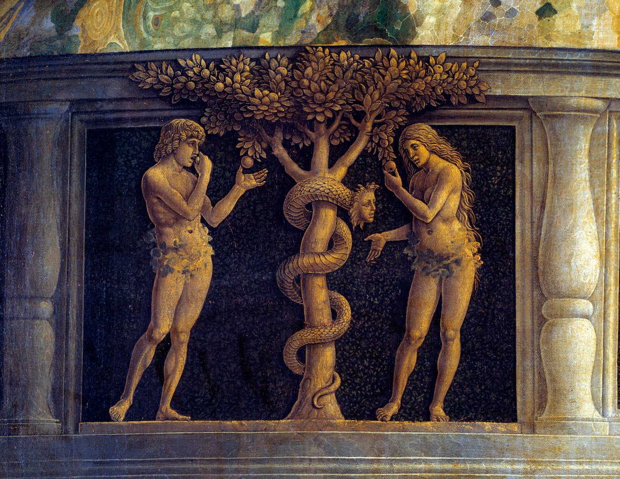 La Vergine e il Bambino circondati da sei santi e adorati dal Marchese di Mantova, Francesco II Gonzaga (dettaglio) da Andrea Mantegna