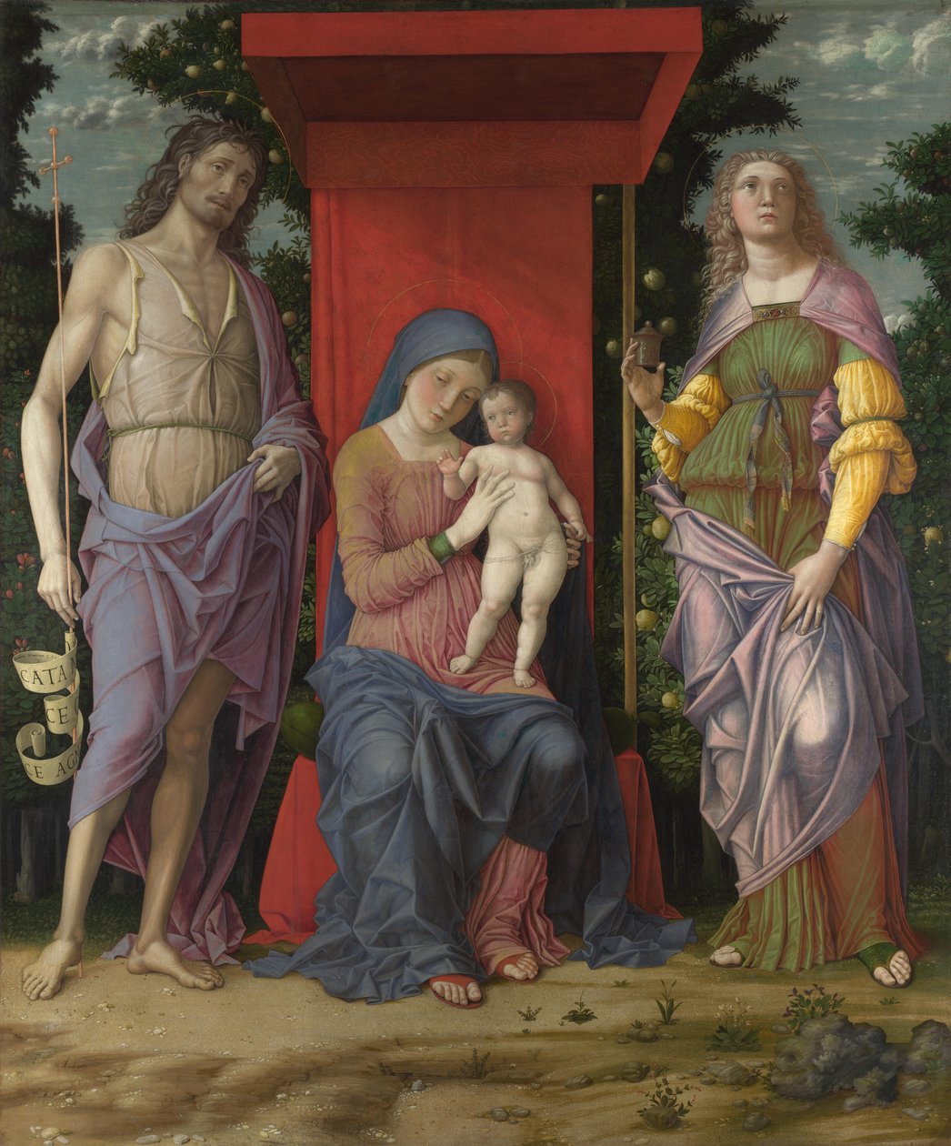 La Vergine e il Bambino con la Maddalena e San Giovanni Battista, c. 1495 da Andrea Mantegna