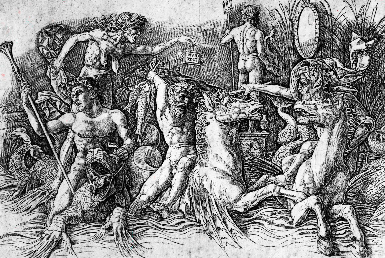 La battaglia degli Dei del Mare (dettaglio) da Andrea Mantegna