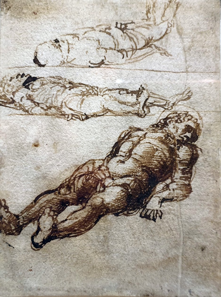Tre studi per il Cristo morto da Andrea Mantegna