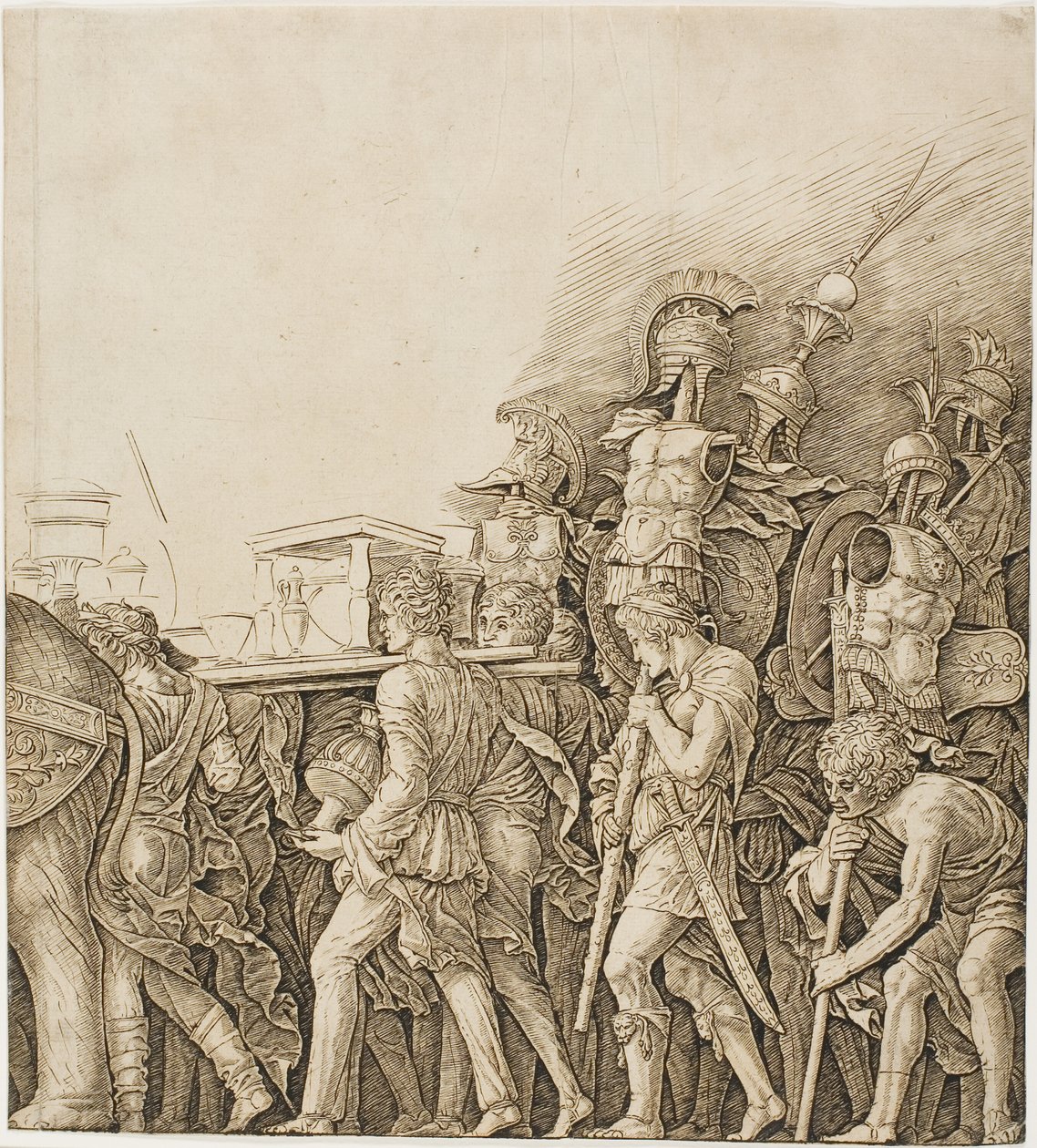 Trionfo di Cesare: Soldati che Portano Trofei da Andrea Mantegna