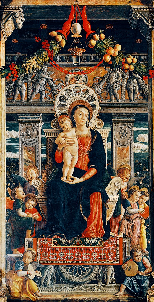 Vergine in trono (dettaglio) da Andrea Mantegna