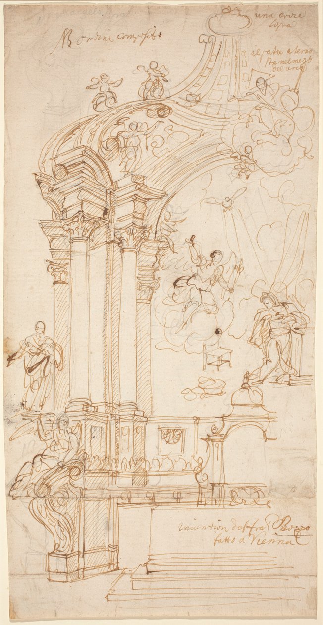 Un baldacchino con un dipinto dell