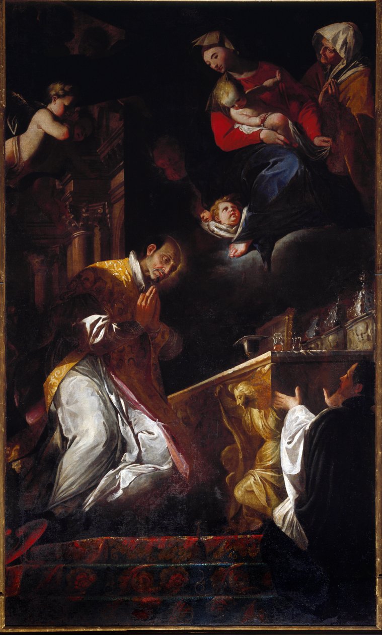 Rappresentazione di San Francesco Borgia (1510-1572) Gesuita e Santo Spagnolo da Andrea Pozzo