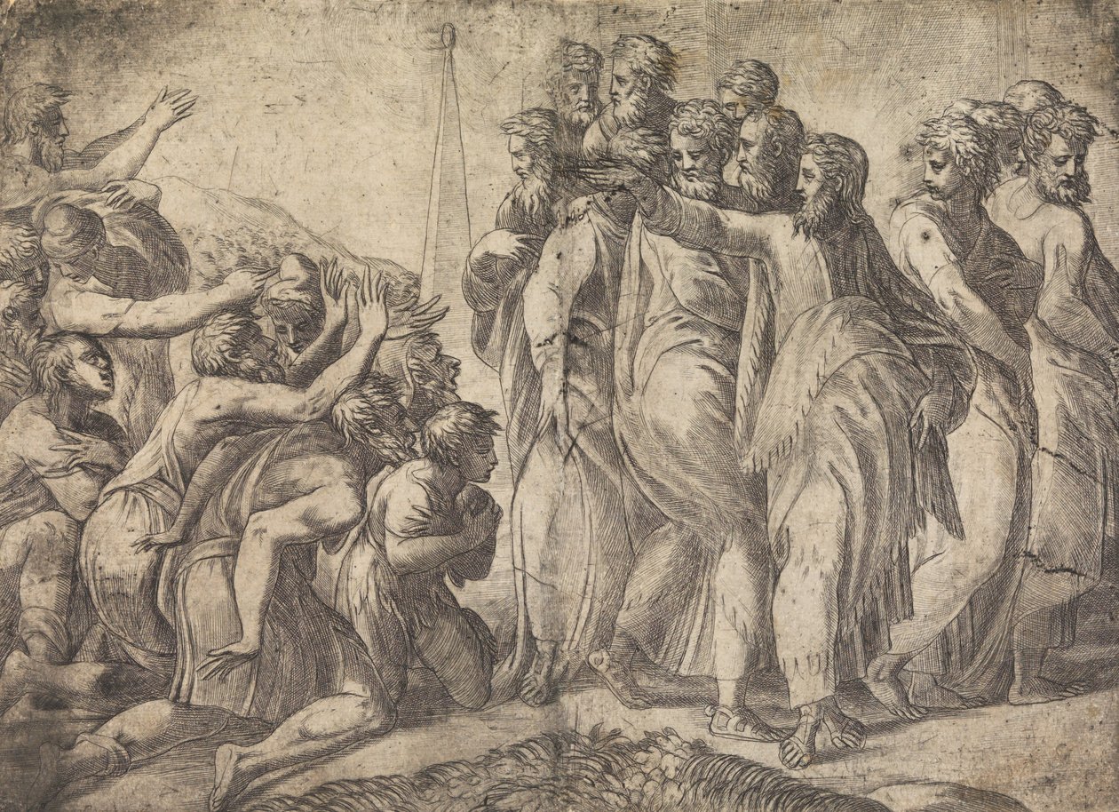 Cristo guarisce i lebbrosi, ca. 1545 da Andrea Schiavone