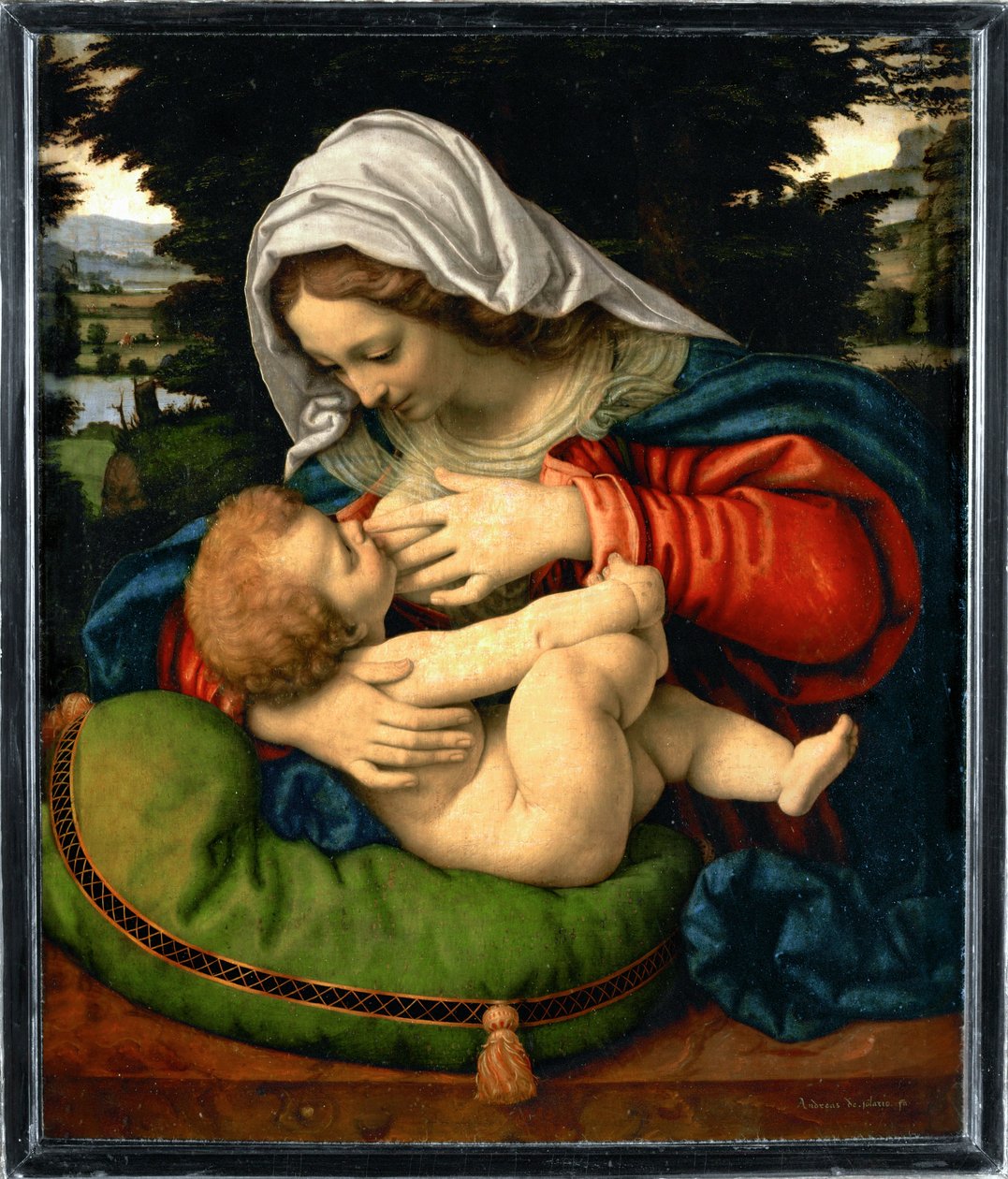 La Vierge au coussin vert - Madonna con cuscino verde ... da Andrea Solario