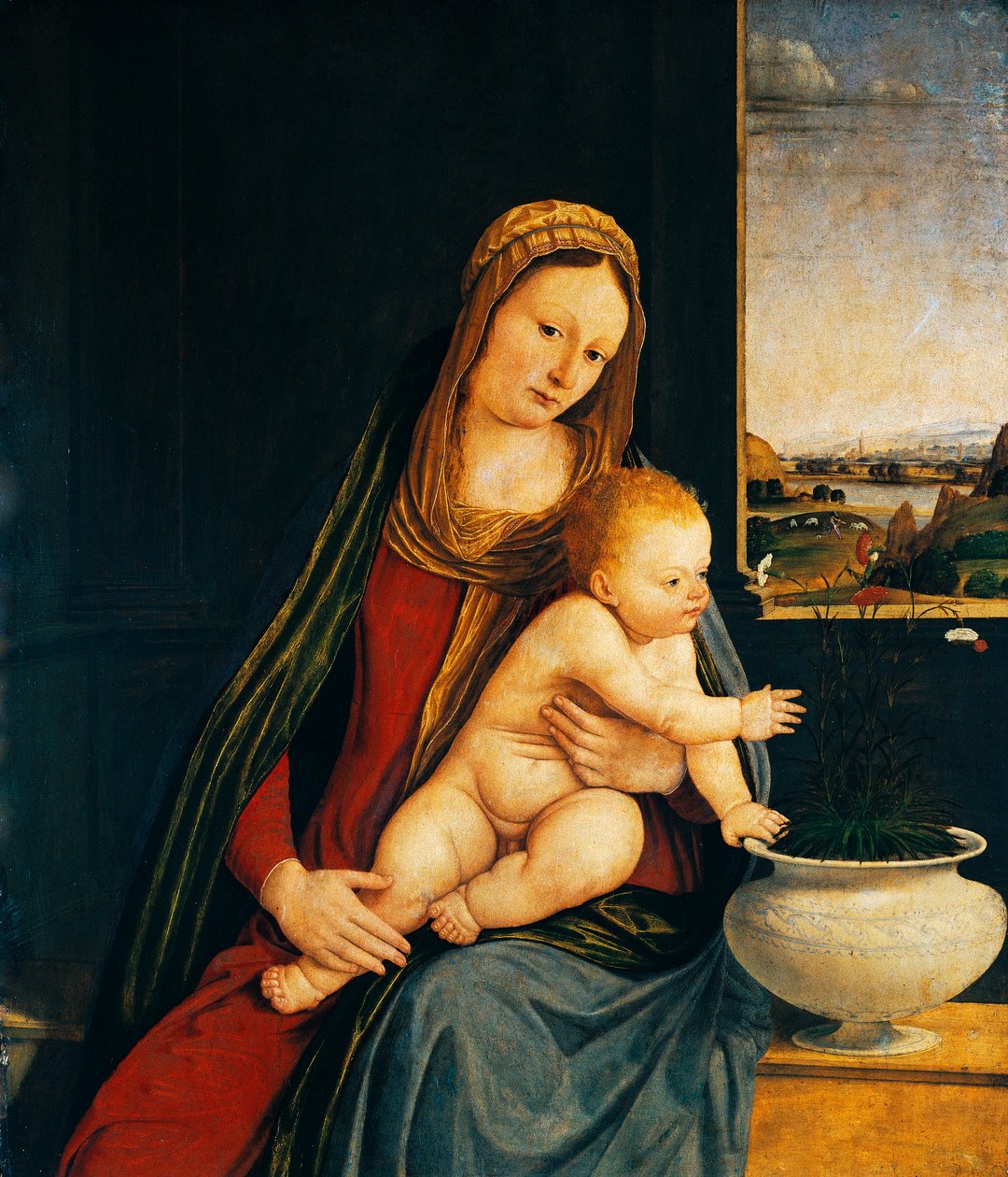 Madonna e Bambino o Madonna dei Garofani da Andrea Solario