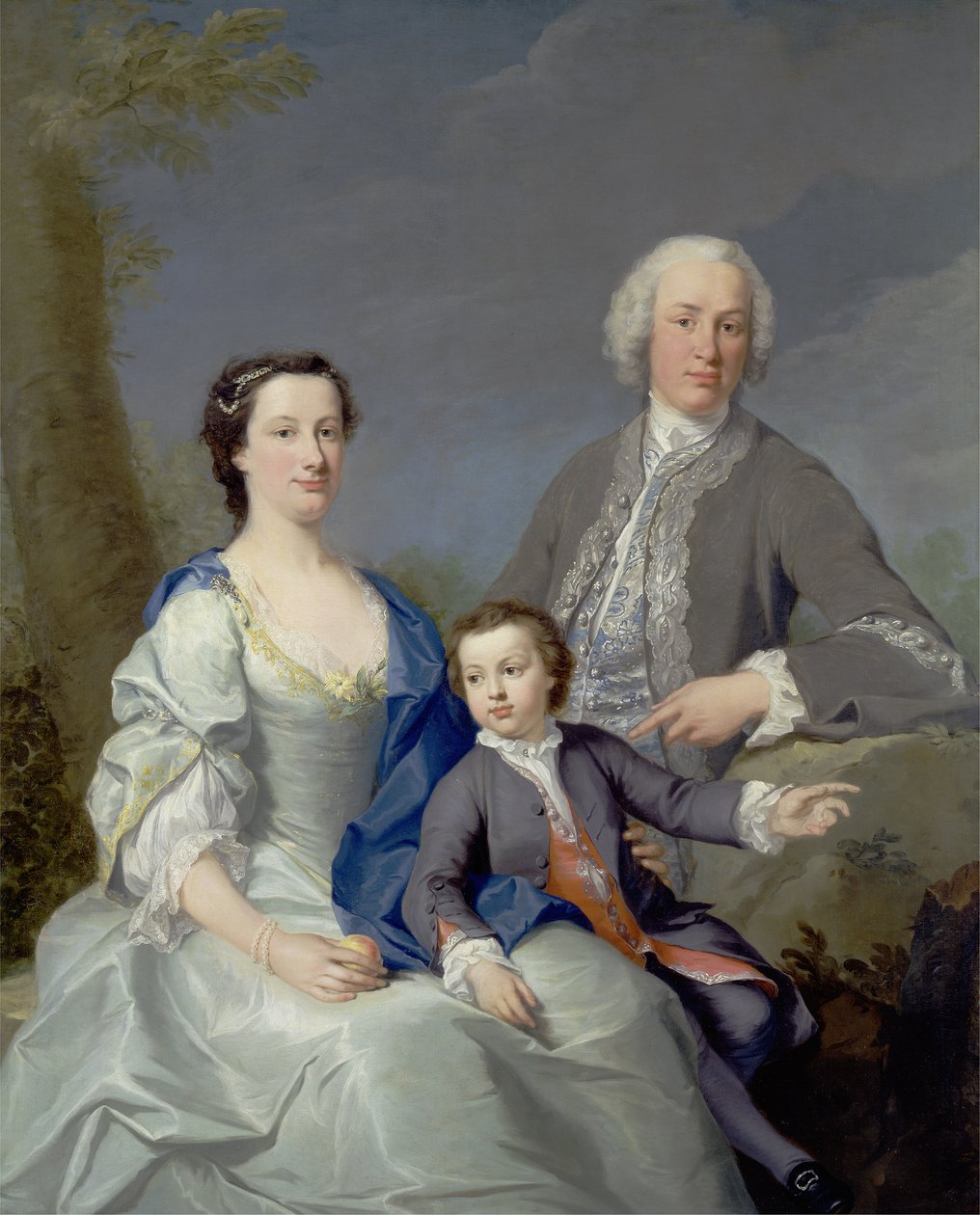 Sir Robert e Lady Smyth con il loro figlio, Hervey, c.1738-39 da Andrea Soldi
