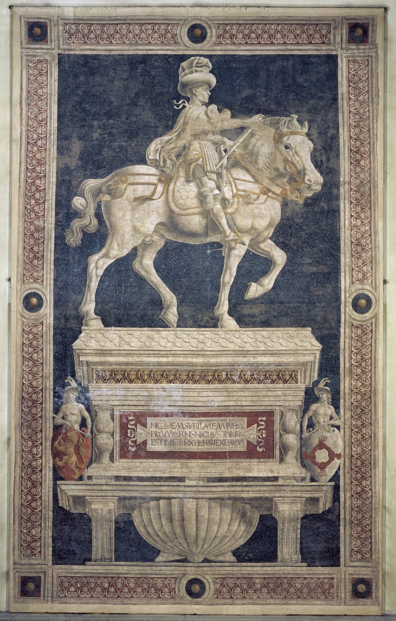 Monumento equestre di Niccolò Marucci da Tolentino, 1456 da Andrea del Castagno