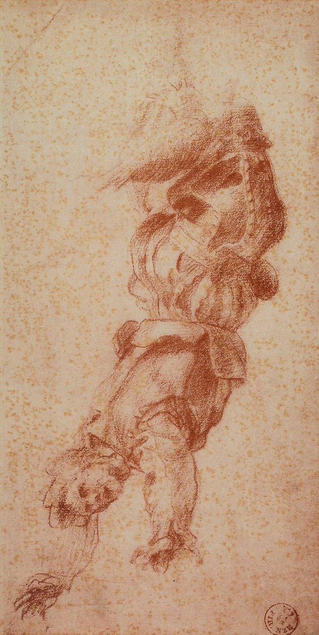 Figura maschile; disegno di Andrea del Sarto. Gabinetto dei Disegni e delle Stampe, Galleria degli Uffizi, Firenze da Andrea del Sarto