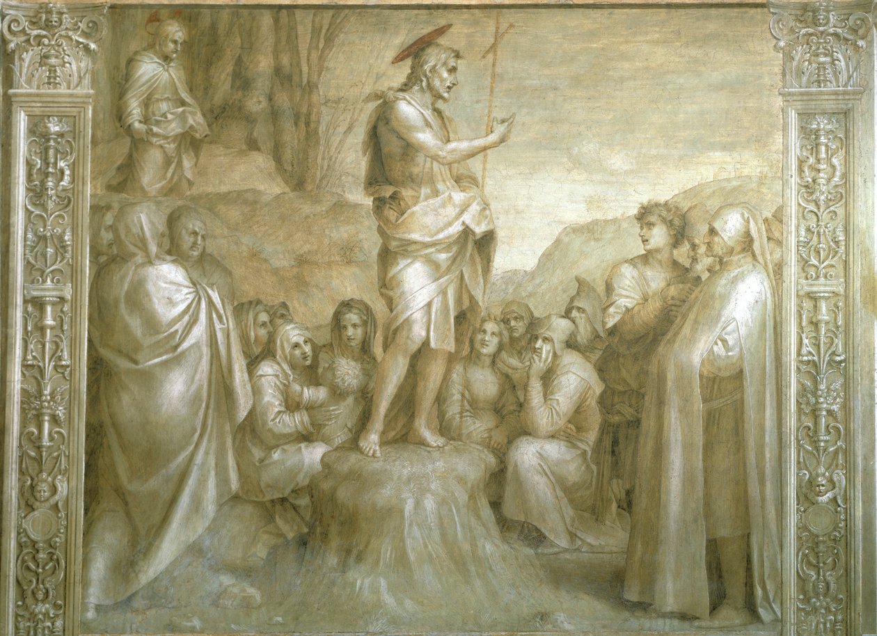 Storie di San Giovanni di Andrea del Sarto, affresco, dettaglio, Chiostro dello Scalzo, Firenze da Andrea del Sarto