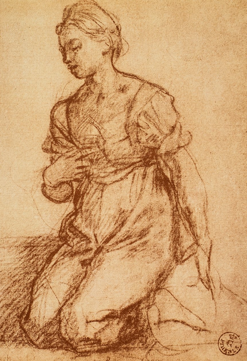 Studio di una donna; disegno di Andrea del Sarto. Gabinetto dei Disegni e delle Stampe, Galleria degli Uffizi, Firenze da Andrea del Sarto
