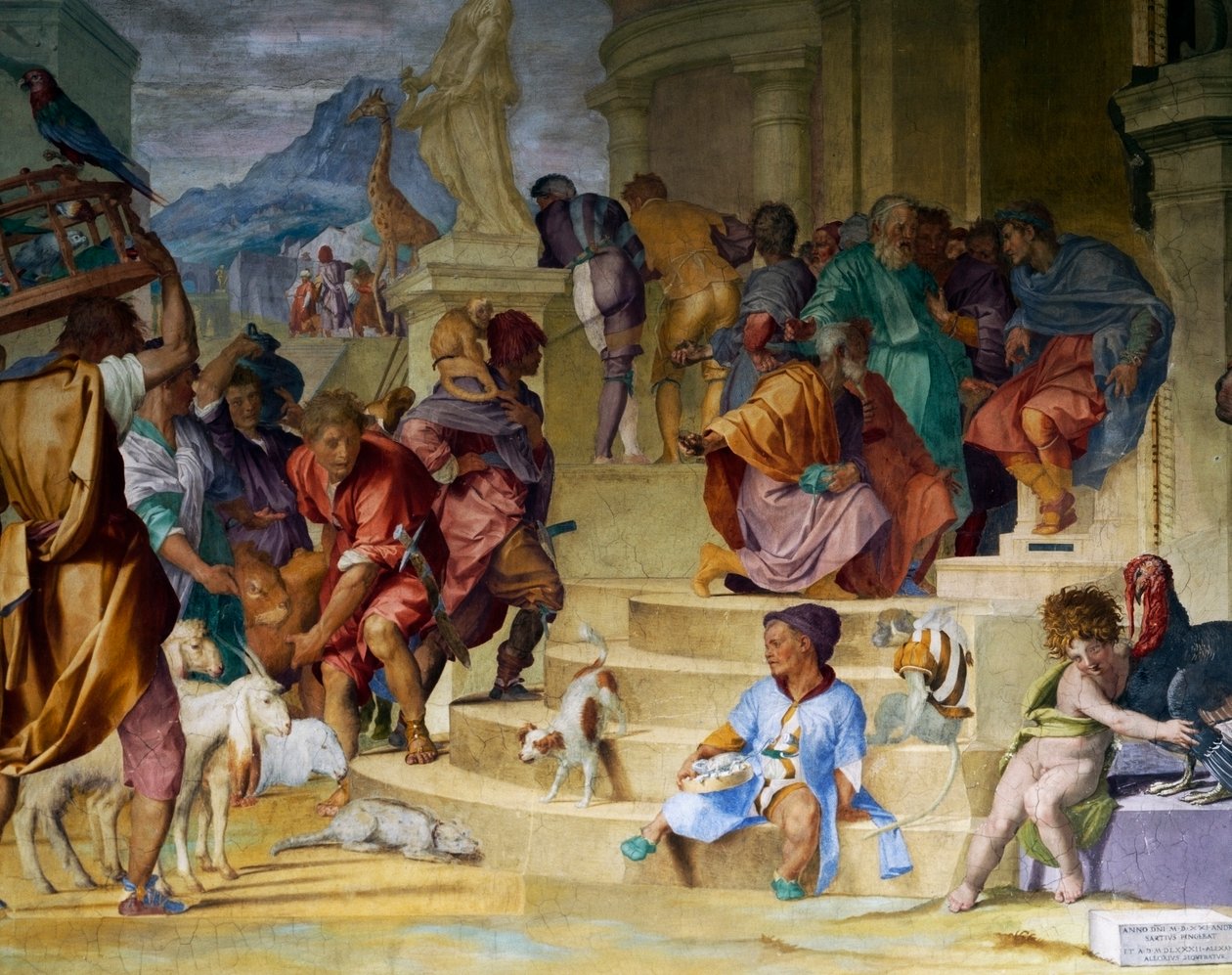 Il Trionfo di Cesare di Andrea del Sarto e Alessandro Allori (1520) Villa Medicea di Poggio a Caiano da Andrea del Sarto