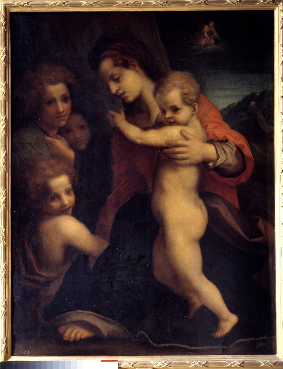 La Vergine, il Bambino Gesù, San Giovanni e due angeli Dipinto di Andrea del Sarto (1486-1531) XVI secolo da Andrea del Sarto