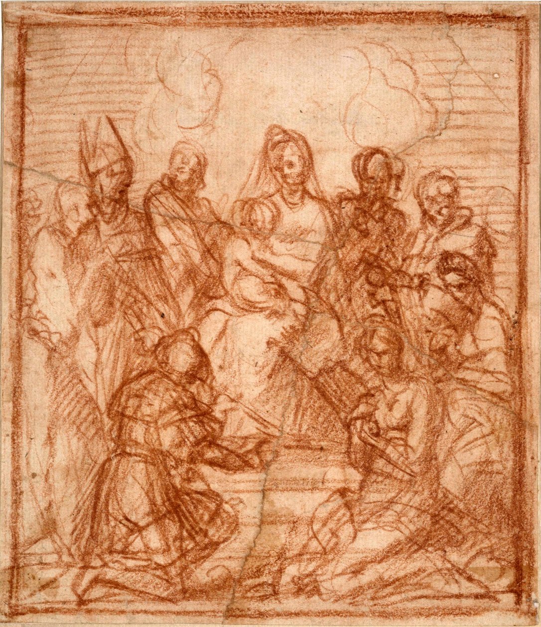 Madonna in trono con Bambino e otto santi (studio di composizione) da Andrea del Sarto