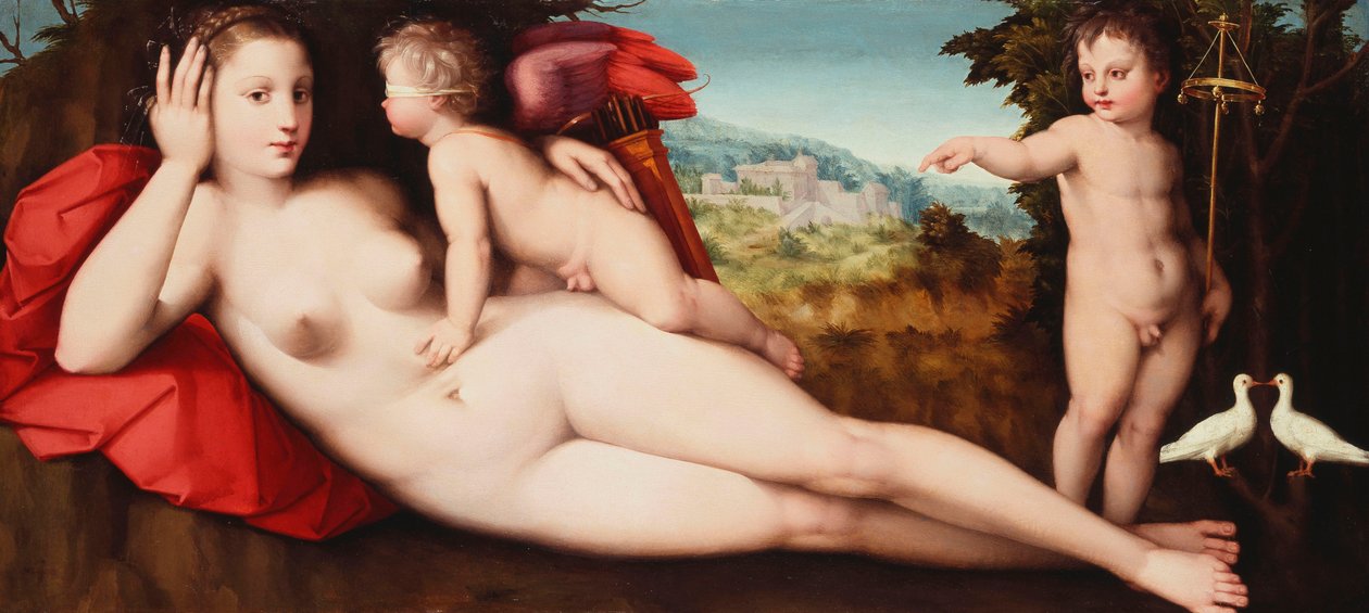 Venere con amore sacro e profano da Andrea di Alessandro Bresciano