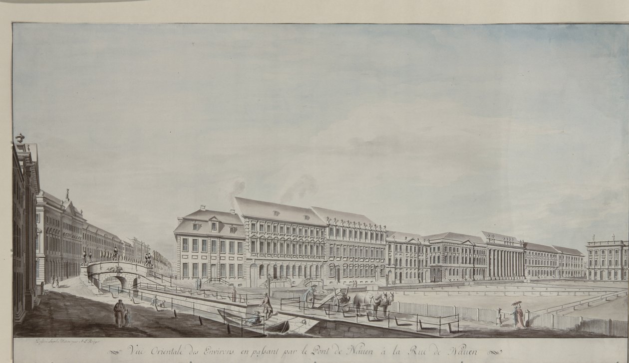Aspetto occidentale di Wilhelmsplatz, c.1773 da Andreas Ludwig Kruger