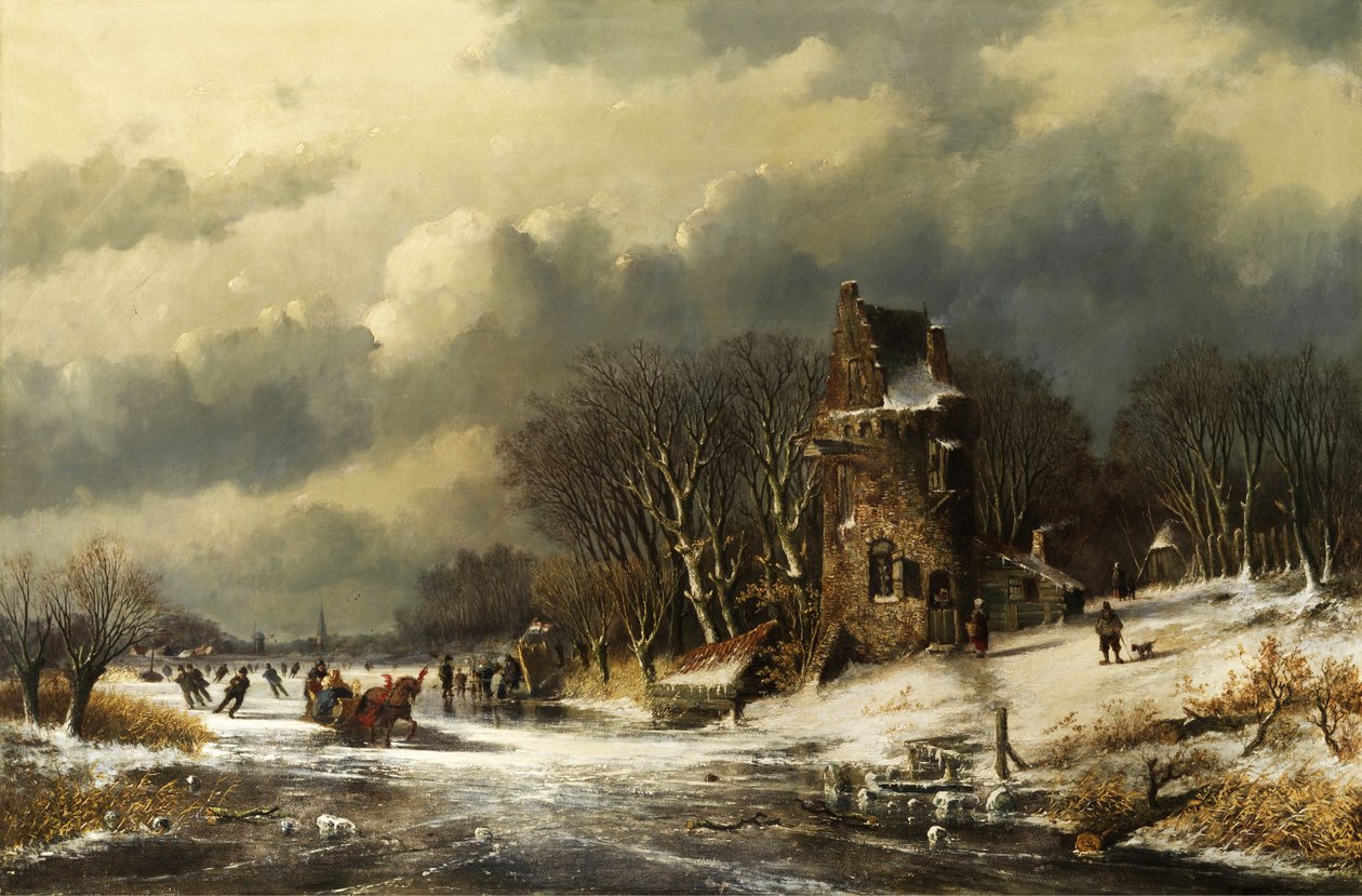 Paesaggio Olandese con Figure da Andreas Schelfhout