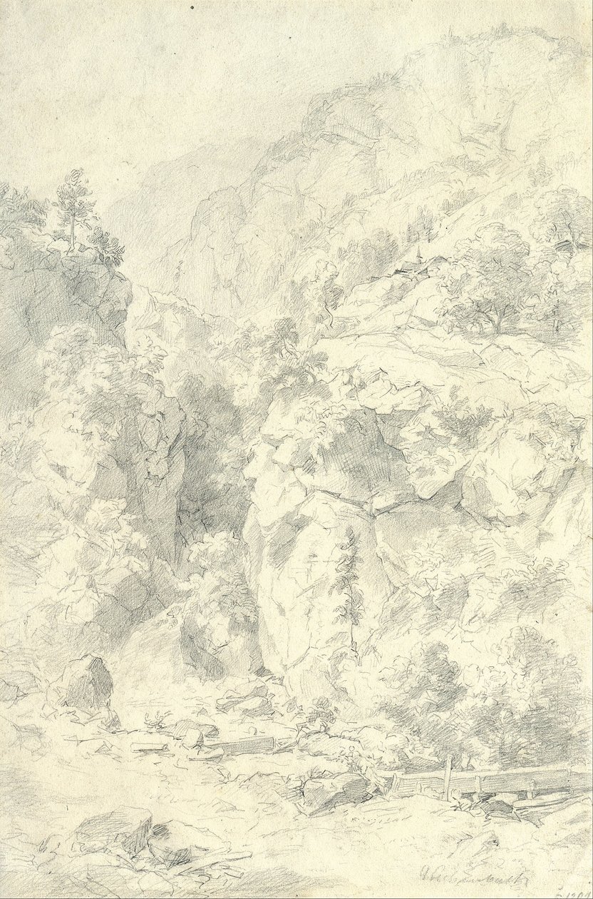 Paesaggio montuoso da Andreas Achenbach