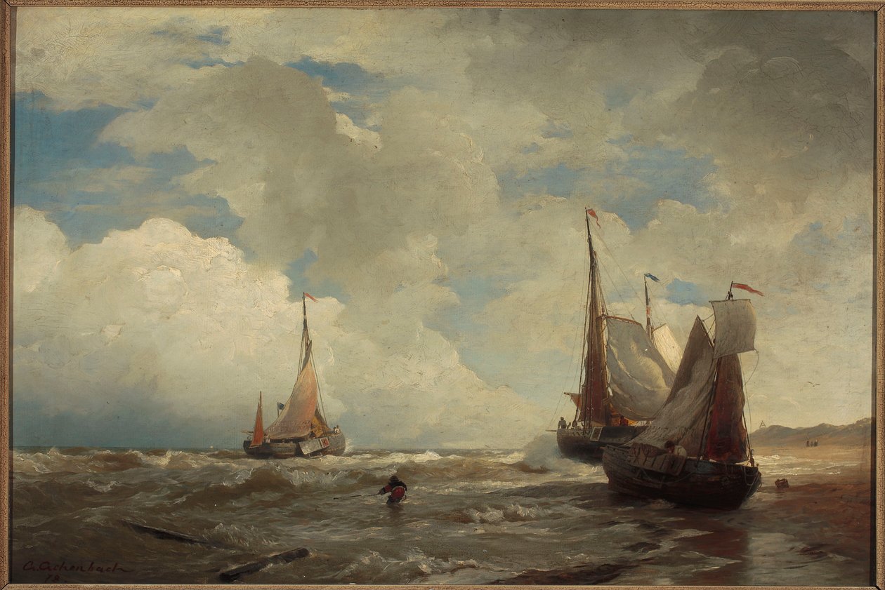 Sulle rive del Mare del Nord da Andreas Achenbach