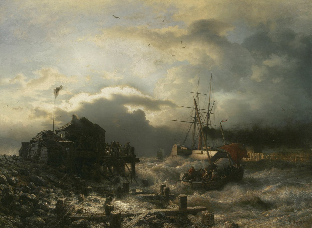 Al largo di Ostenda da Andreas Achenbach